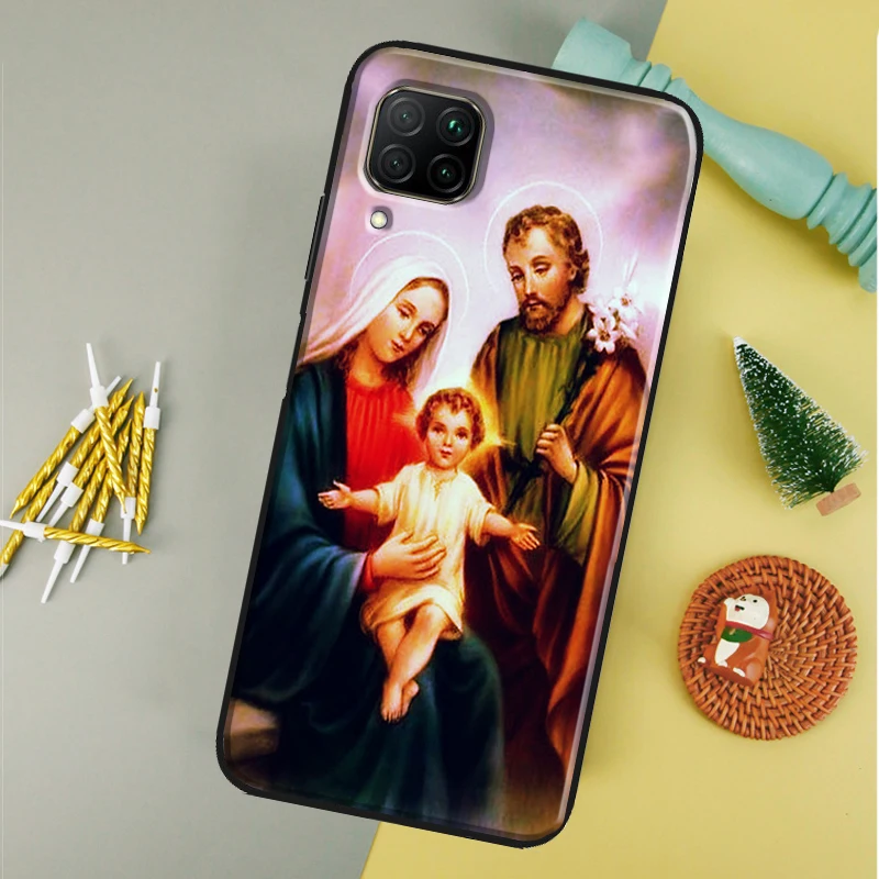 Elegant Religious Mary and Jesus Phone Case Design