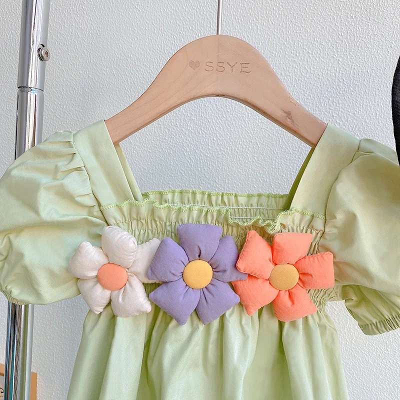 Aile Rabbit Girl's Dress 2022 Summer New Girl's Flower Short Sleeve ...