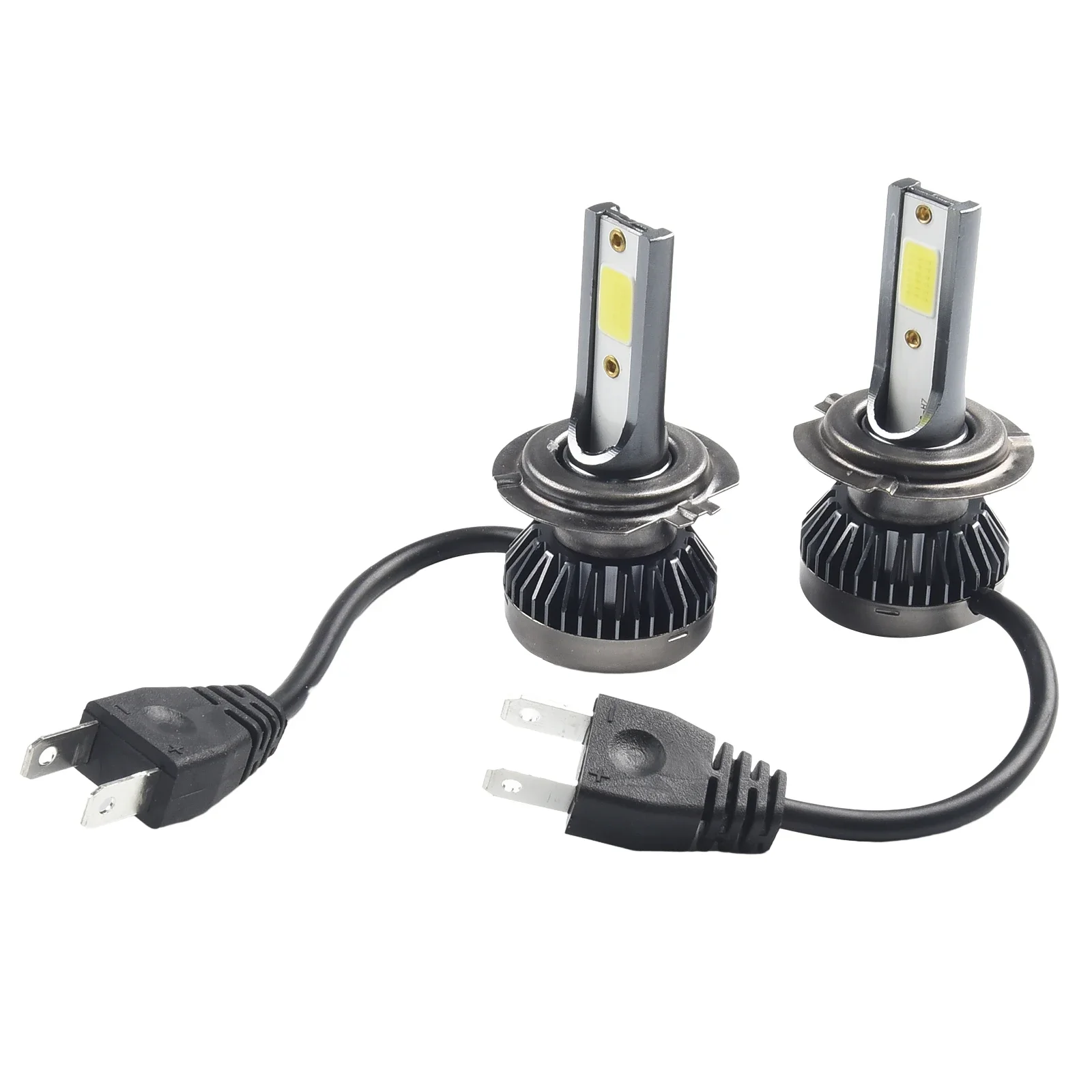 전조등 전구 범용 깜박임 방지 헤드라이트, 방수 화이트 캔버스 DC 9V-32V 오류 없음 하이 로우 빔 키트 LED 110W