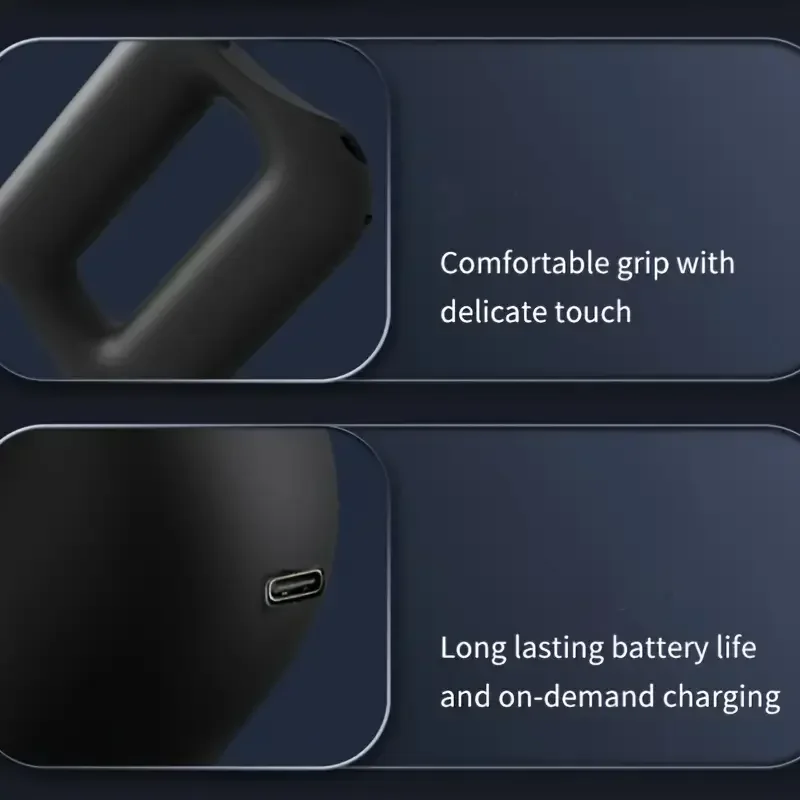 مسدس تدليك العضلات الصغير مع حلقة 5 سرعات وحلقة فآ...