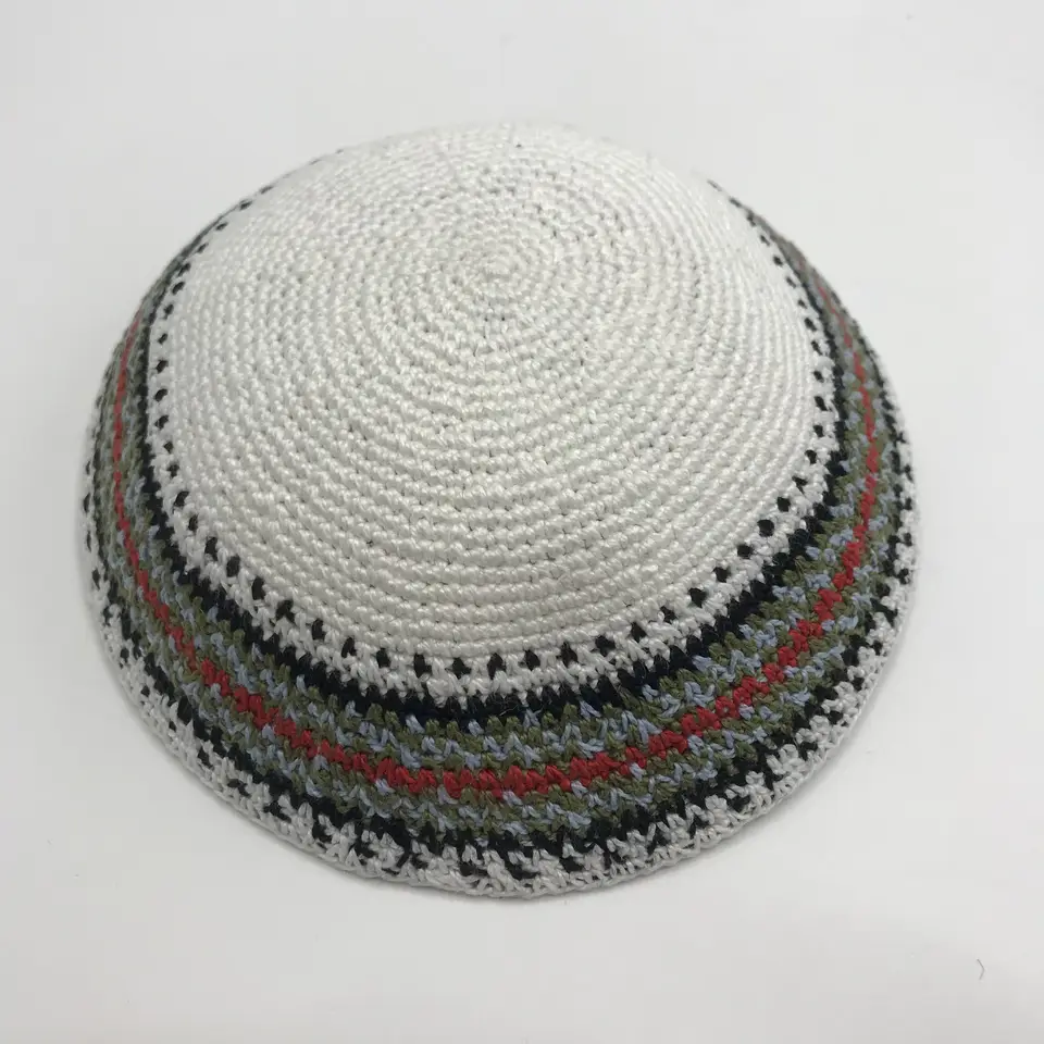 Danlai Cappello Di Kippah Nero Per Uomini Yarmulke Cap Cappello Yamaka Ebraico Kippot Cap - Foto 14