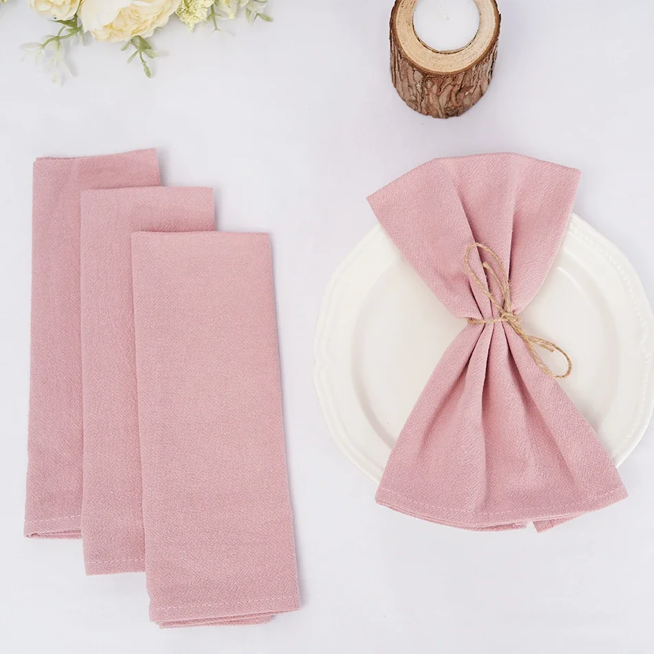 48PCS Sage Green Cotton Cloth Napkins,50x50cm Durable Square Table Napkin, for Wedding Party Birthday Dining Room Decoration