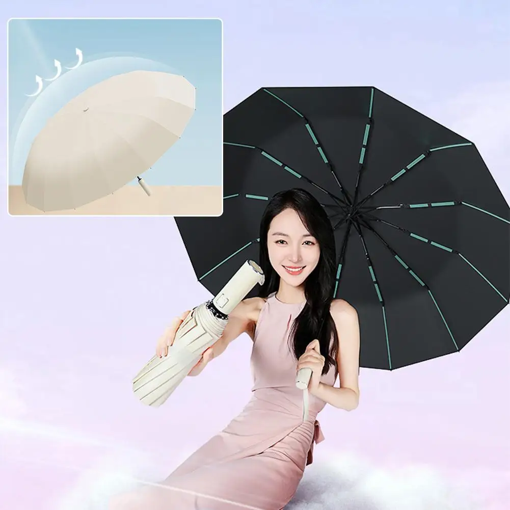 

Fully Automatic Folding Umbrella for Sun Shading and Sun Protection, Sun Umbrella for Both Sunny and Rainy Use Y8S8