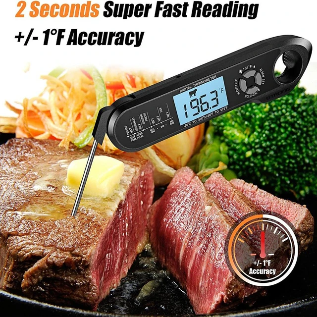 Folding Instant Read Meat Thermometer Food Thermometer for Cooking Outside  Grill Kitchen and BBQ - AliExpress