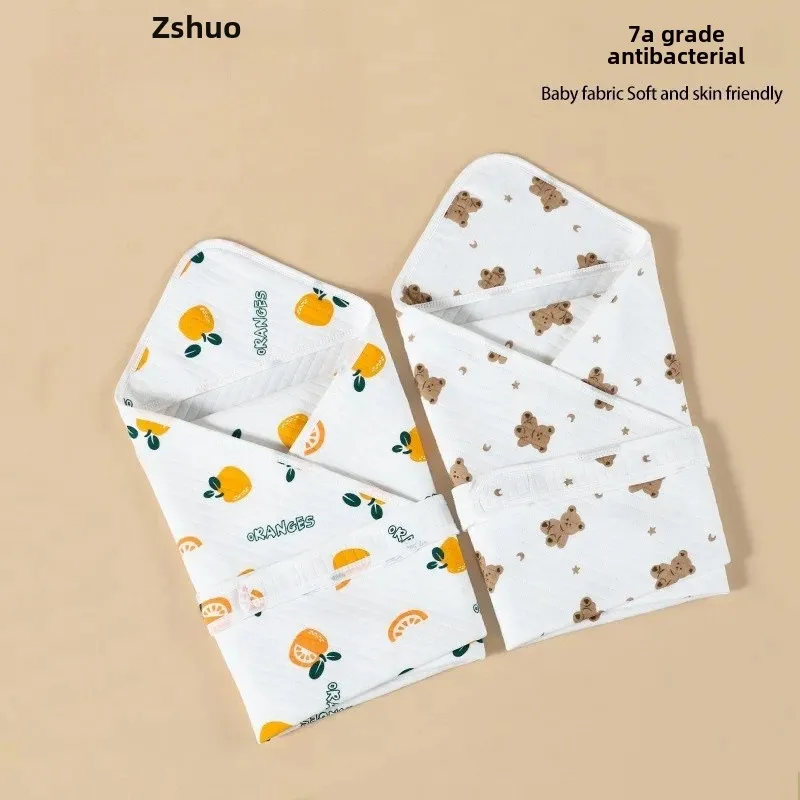 Soft Comfortable Newborn Baby Wrap Four Seasons Version Prevents Startling Ideal for Delivery Room Lightweight Cotton Blanket