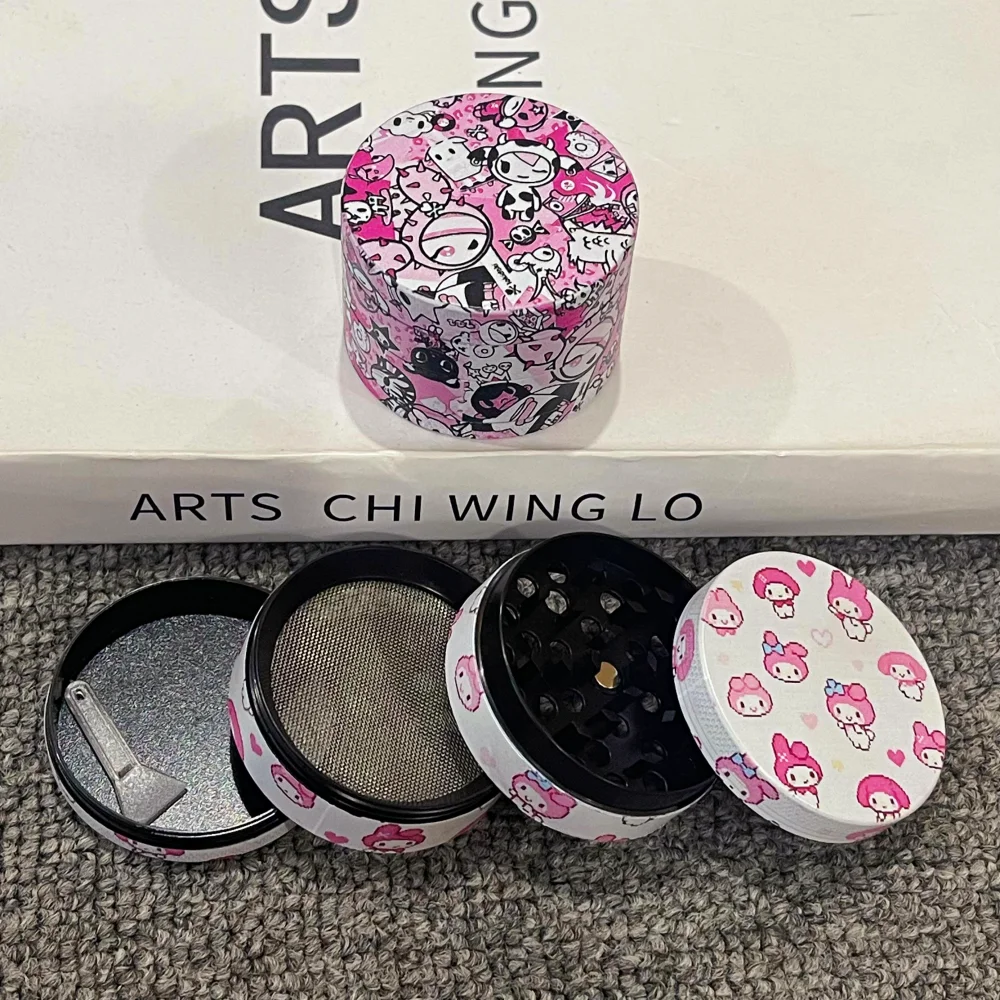 2inch Metal Sanrio Herb Grinder 4-Layers Mill Mortar Tobacco Cinnamoroll Vanilla Bud Grinder Grass Cigar Smoking Cigarette Tool 1
