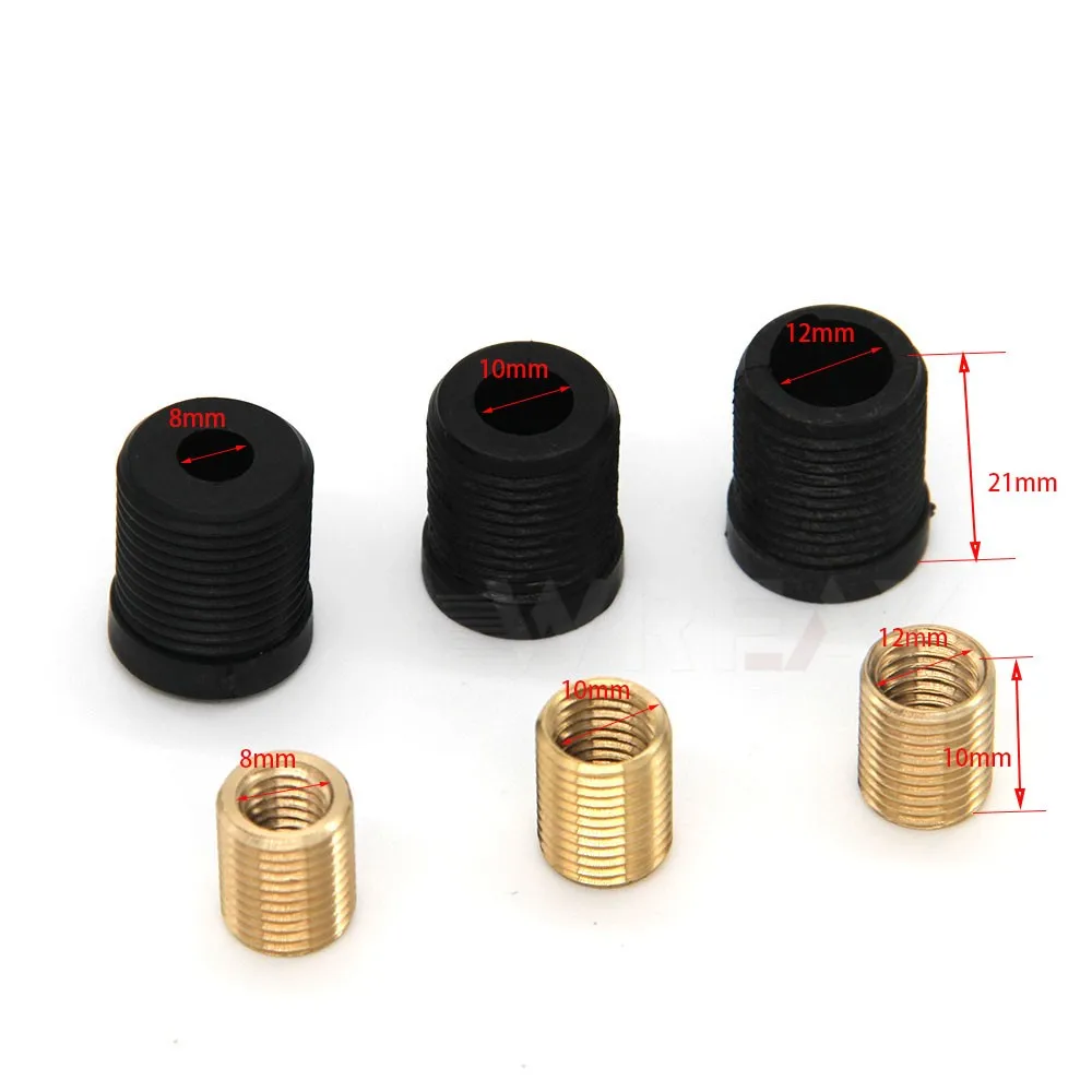 3 PCS Thread Adapter Nut Insert Kit Gear Shift Knob Thread Adapter Nut Interior Replacement