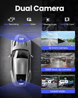 Jansite 10.1 ''4K Dashcam 4:3 grand écran Carplay Android Auto DVR voiture systèmes intelligents lecteur vidéo multimédia Radio stéréo 3