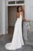 Modern Crepe Mermaid Wedding Dress Belt Women Backless Brides Wedding Party Wear Boho Bridal Dress vestidos de novia  Customized 3