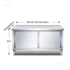 Multi-functional Storage Kitchen Cabinets Stainless Steel Kitchen Worktop Sliding Door Cupboard Kitchen Cabinet for Restaurant X 6