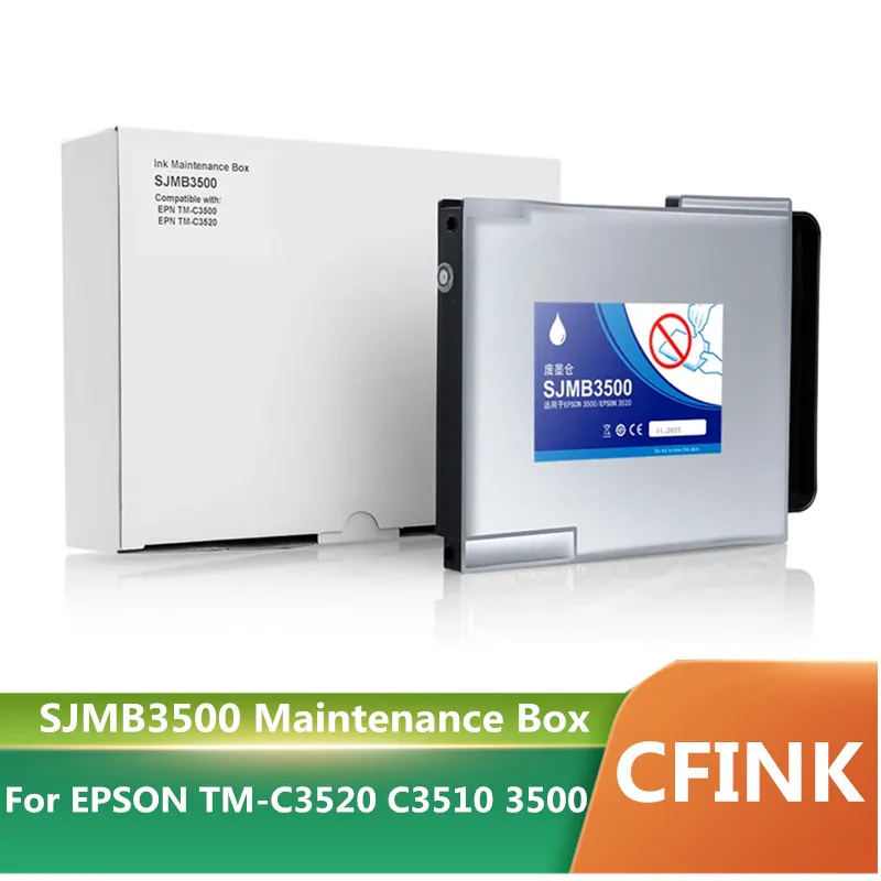 SJMB3500 Maintenance Box C33S020580 Waste Ink Tank For Epson ColorWorks TM-C3500 TM-C3510 TM-C3520 TM C3500 C3510 C3520 Label
