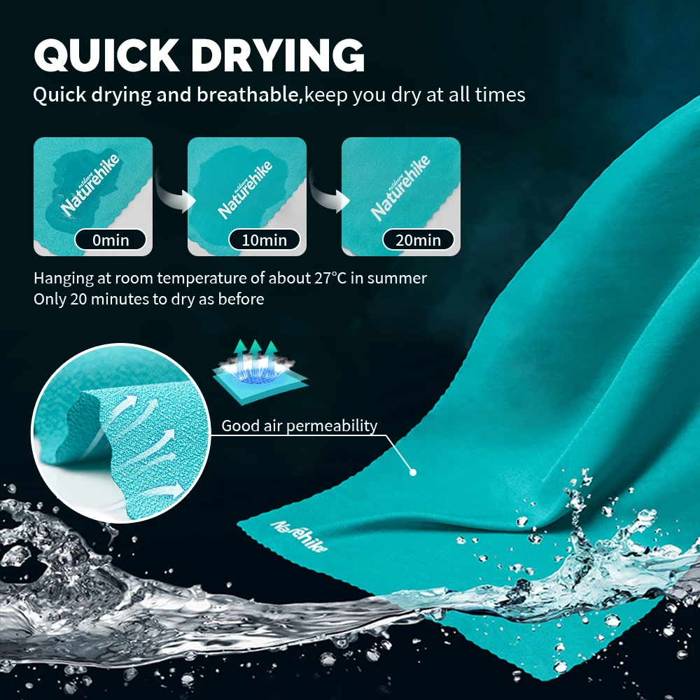 Naturehike Ultralight Quick-Dry Breathable Towel for Travel, Beach, Sports & Gym Use