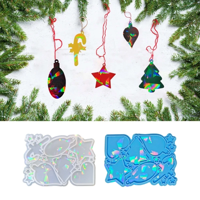 Jewelry Casting Mold Christmas Silicone Mold Resin Mold for DIY Wind Keychains Ornament Pendant