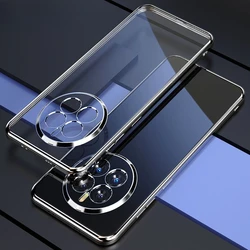Elegant Electroplated Silicone Soft Shell Phone Case for Realme 12 Pro Plus with Lens Protection (Silver)