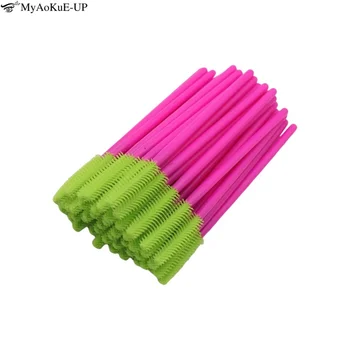 50pcs Silicone Eyelash Brush Mascara Wands Applicator Eyebrow Comb Rod Spoolies Brushes Lash Extension Supplies Makeup Tools 1