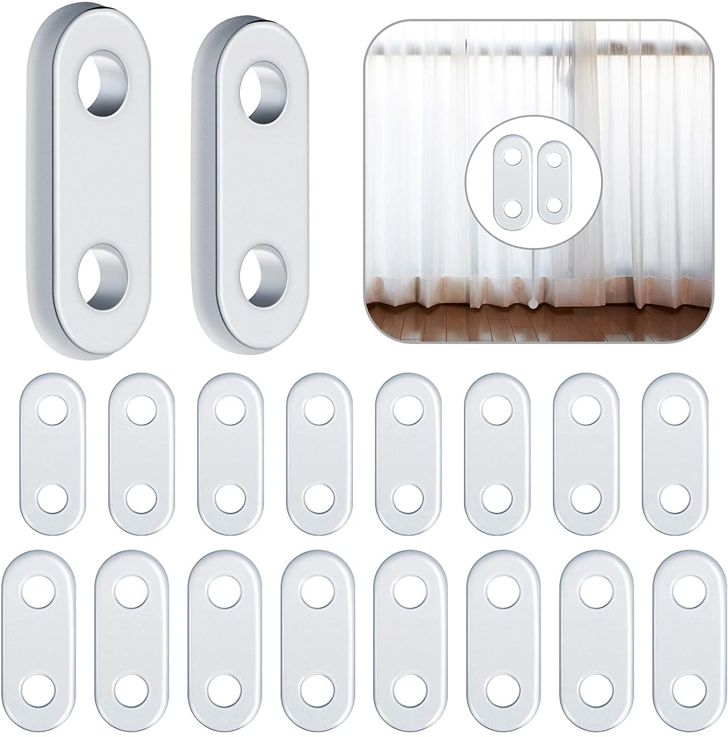 20 Pcs Curtain Weights Drapery Iron Weights White Heavy Curtain Pendant