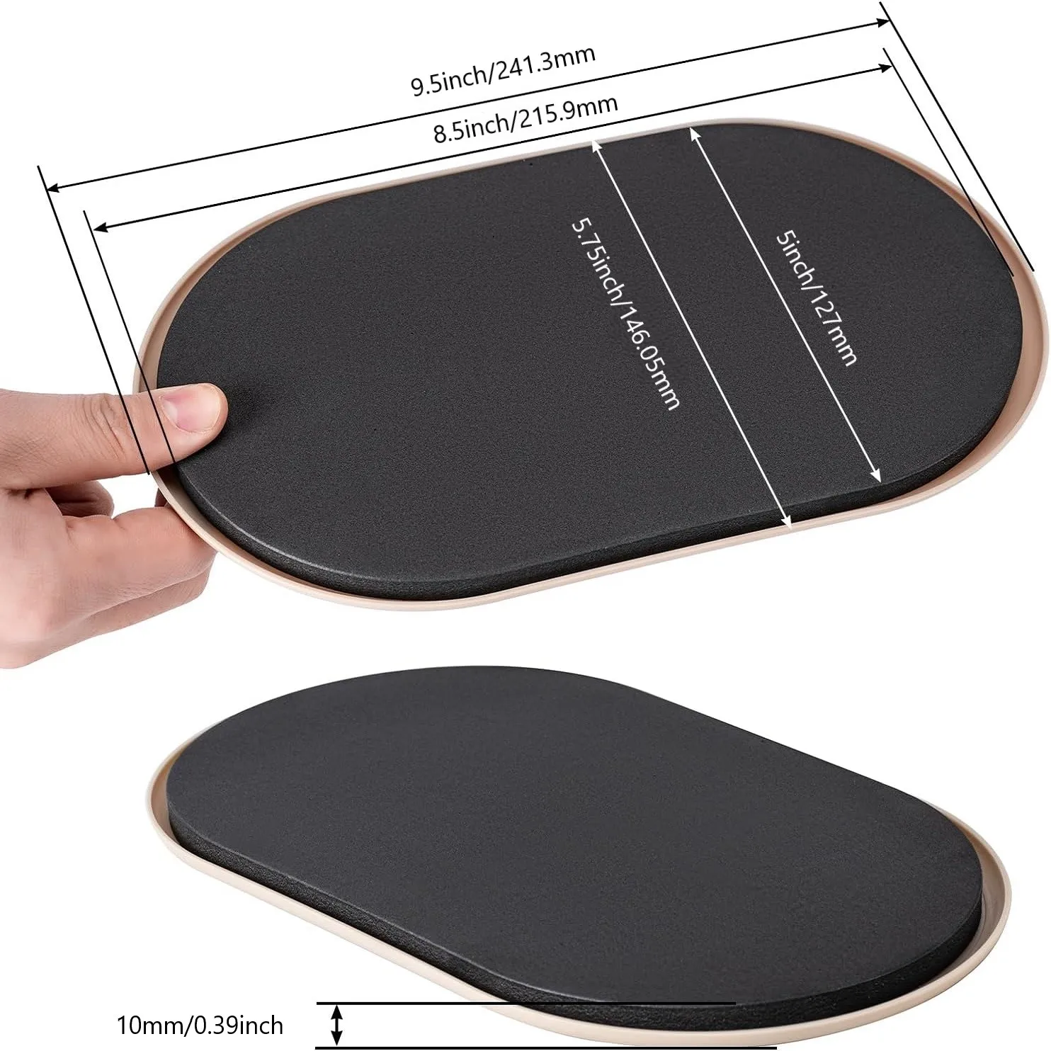 Set of 4/8 Durable Carpet Glide Pads – 9.5-Inch Floor Protectors for Effortless Movement of Heavy Furniture