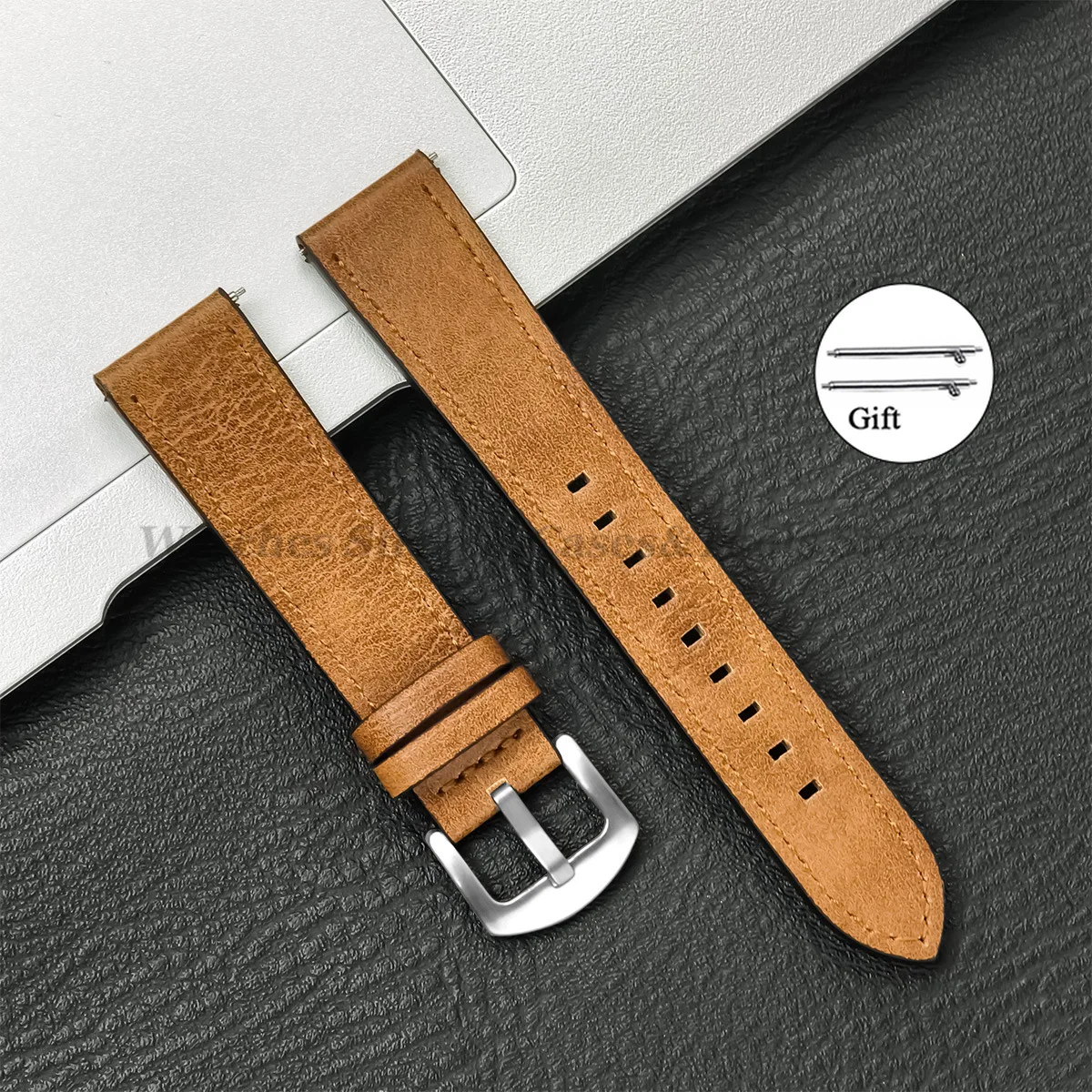 Vintage Brown Leather Watch Strap - Premium 20mm & 22mm Band