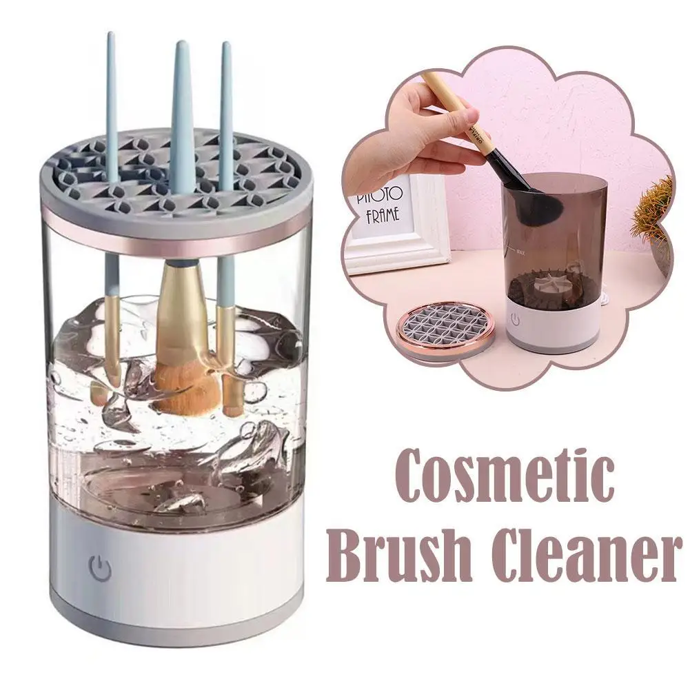 

Электрическая машинка для очистки кистей для макияжа, автоматическая машинка для очистки косметических кистей с USB, инструменты для хранения