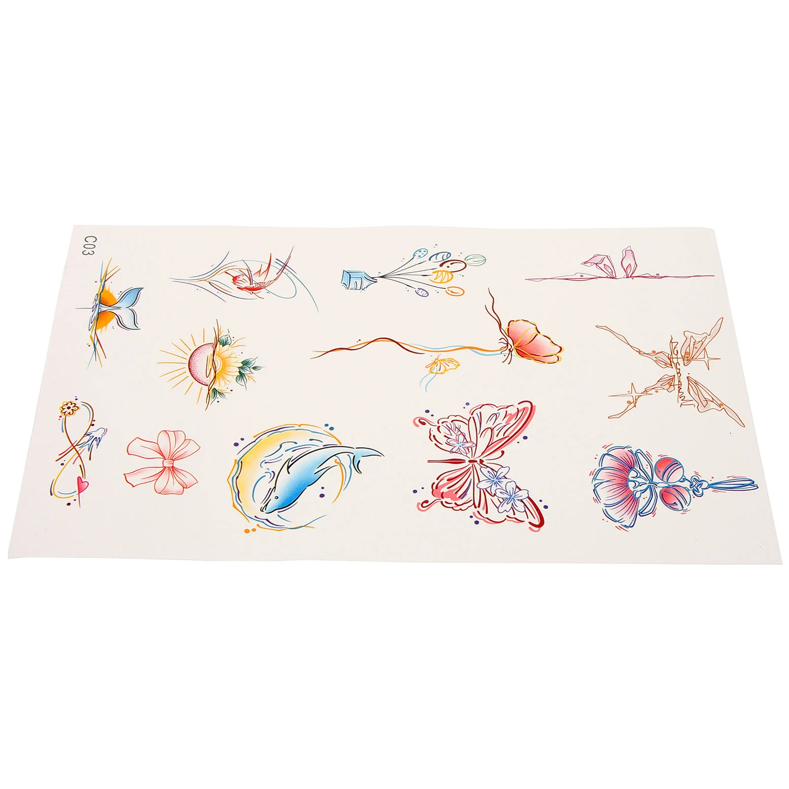 

3 Sheet Fashion Sticker Realistic Tattoo for Women Painted Decal Body Paper Tattoos