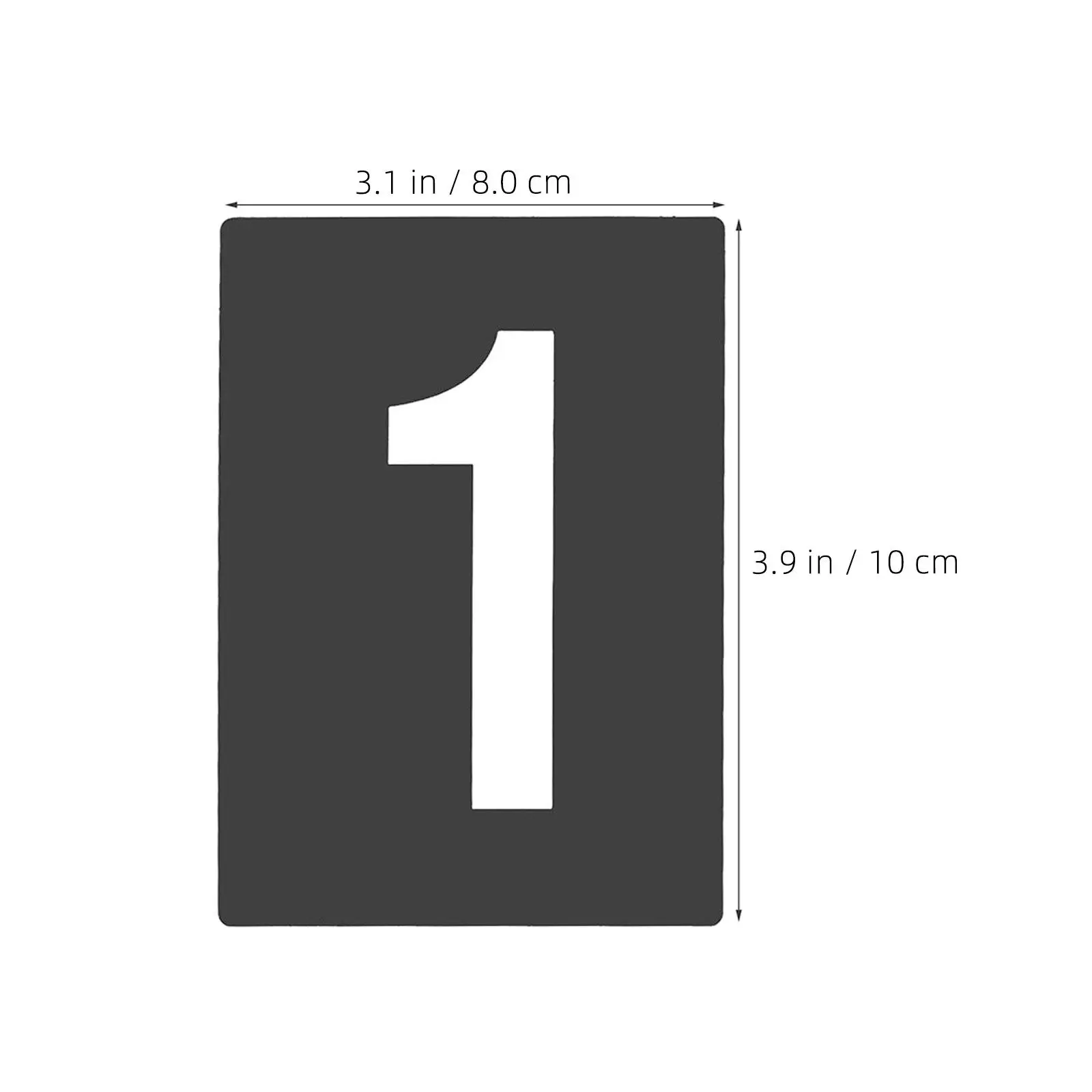 10Pcs 재사용 가능한 숫자 스텐실 0-9 PVC 스프레이 페인트 스텐실 세트 정확한 숫자 표시 공예 DIY 간판 케이크 장식
