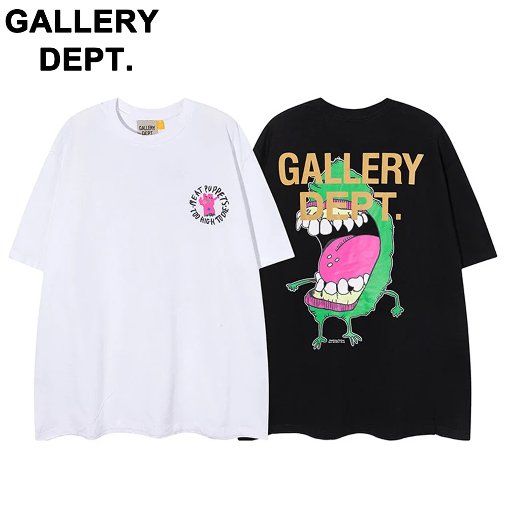 

2024 Gallery DEPT Men's Colorful Monogram Print Loose Short Sleeve T-shirt Tide Brand Pure Cotton T-shirt For Men And Women