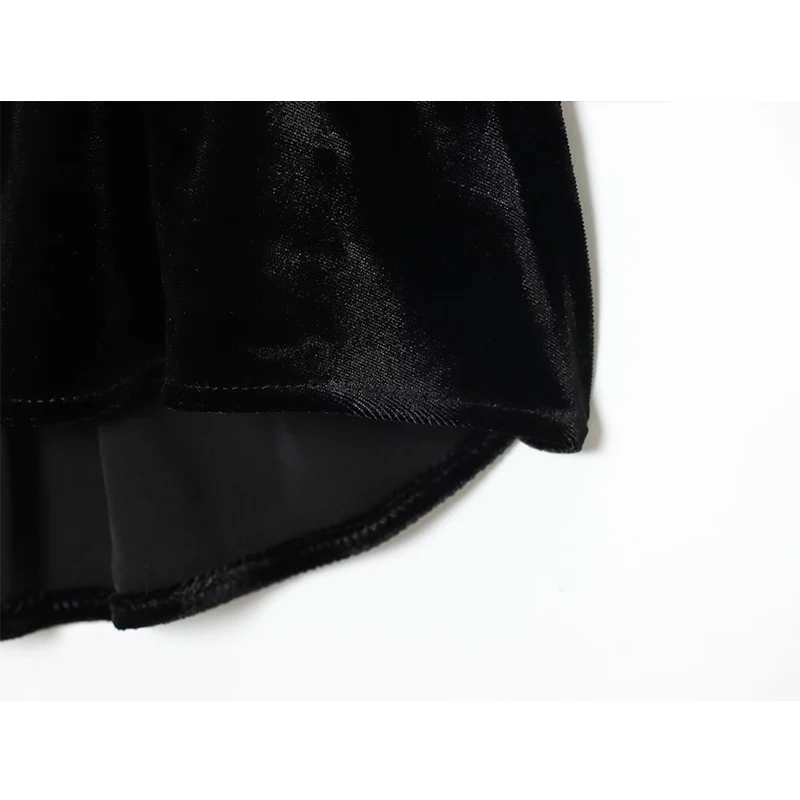 Black Velvet Top Women 2025 Summer Crop Tops For Women Backless Halter Short Tops Streetwear Sexy Party Top