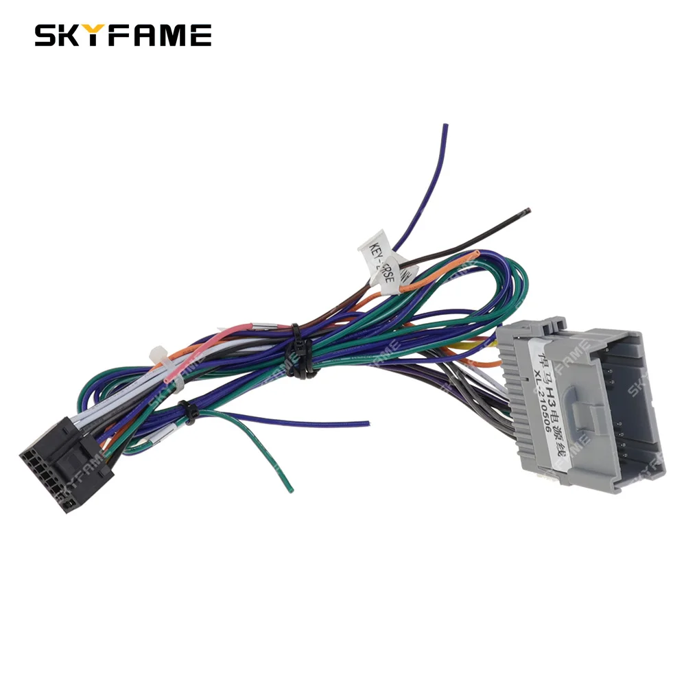 SKYFAME 16pin Car Stereo Wire Harness Adapter Android Radio Power Cable For Hummer H2 H3 Chevrolet Tahoe Uplander