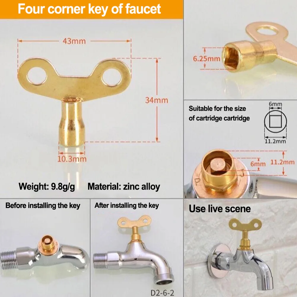 

Home Fixtures Faucet Keys Home Exhaust Valve Faucet Key Quick Open Handle Radiator Pipe Valve Switch 10pcs/set