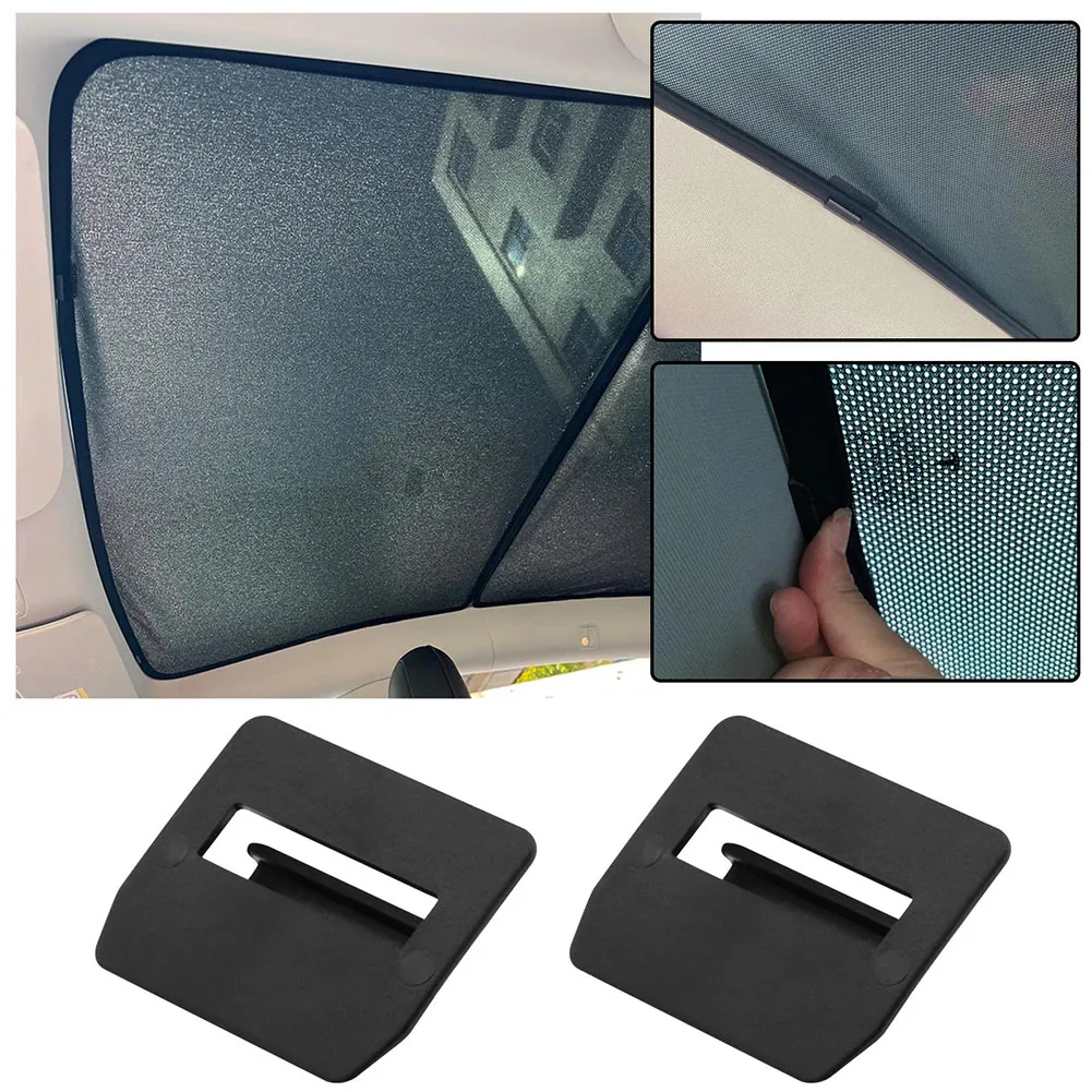 

12pcs/set Curtain Buckles For Tesla Model Y S X 3 Roof Sunshade Clips Skylight Split Shade Sunshades Sun Block Clips Black ABS