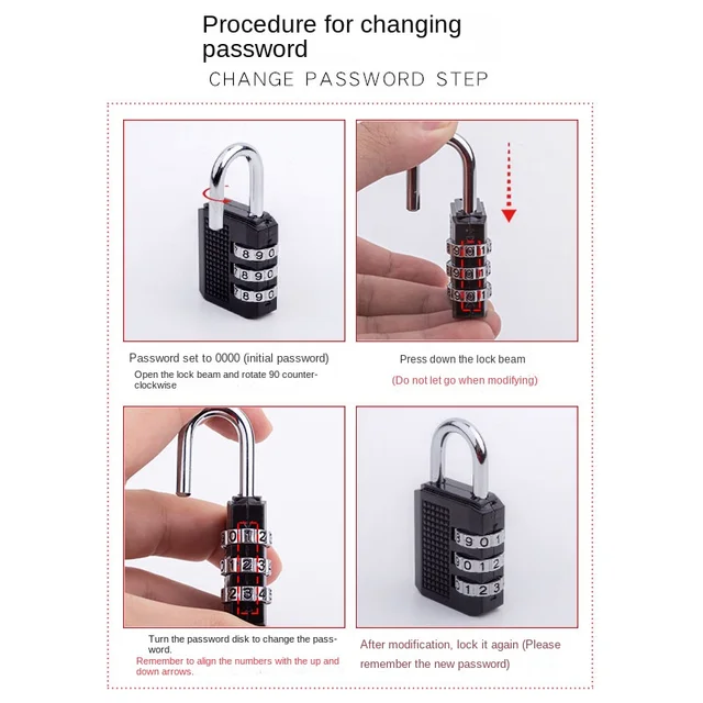 Password Lock, Long Beam, Large Padlock, Outdoor Courtyard Door Lock, Extended Lock, Password External Hanging Lock 4