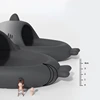 Cute Gradient Shark Slippers Women Men Outside Sandals Indoor Slides Couples Summer Shoes Parents Kids Soft EVA Beach Flip Flops 3
