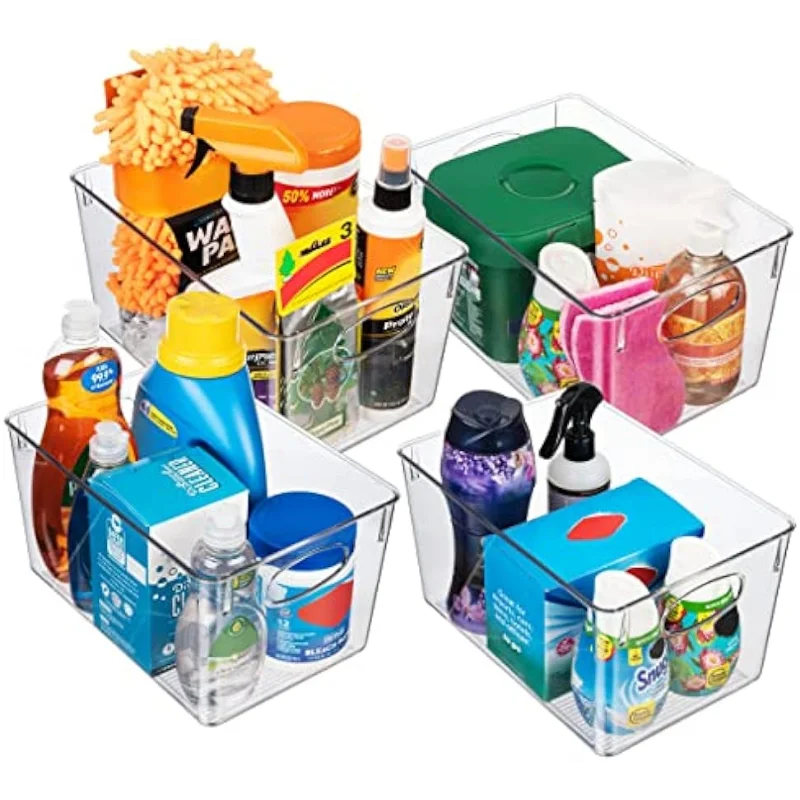 ClearSpace Plastic Pantry Organization and Storage Bins 8 pack With Lids –  Kitchen Storage – Refrigerator, Cabinet Organizers - AliExpress