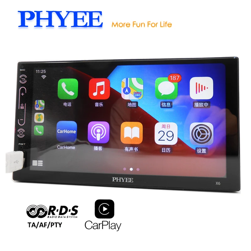 2 Din Car Radio CarPlay Wireless Android-Auto Bluetooth Mirror Link MP5  Player Aux USB Stereo Multimedia System Head Unit FS06W - AliExpress
