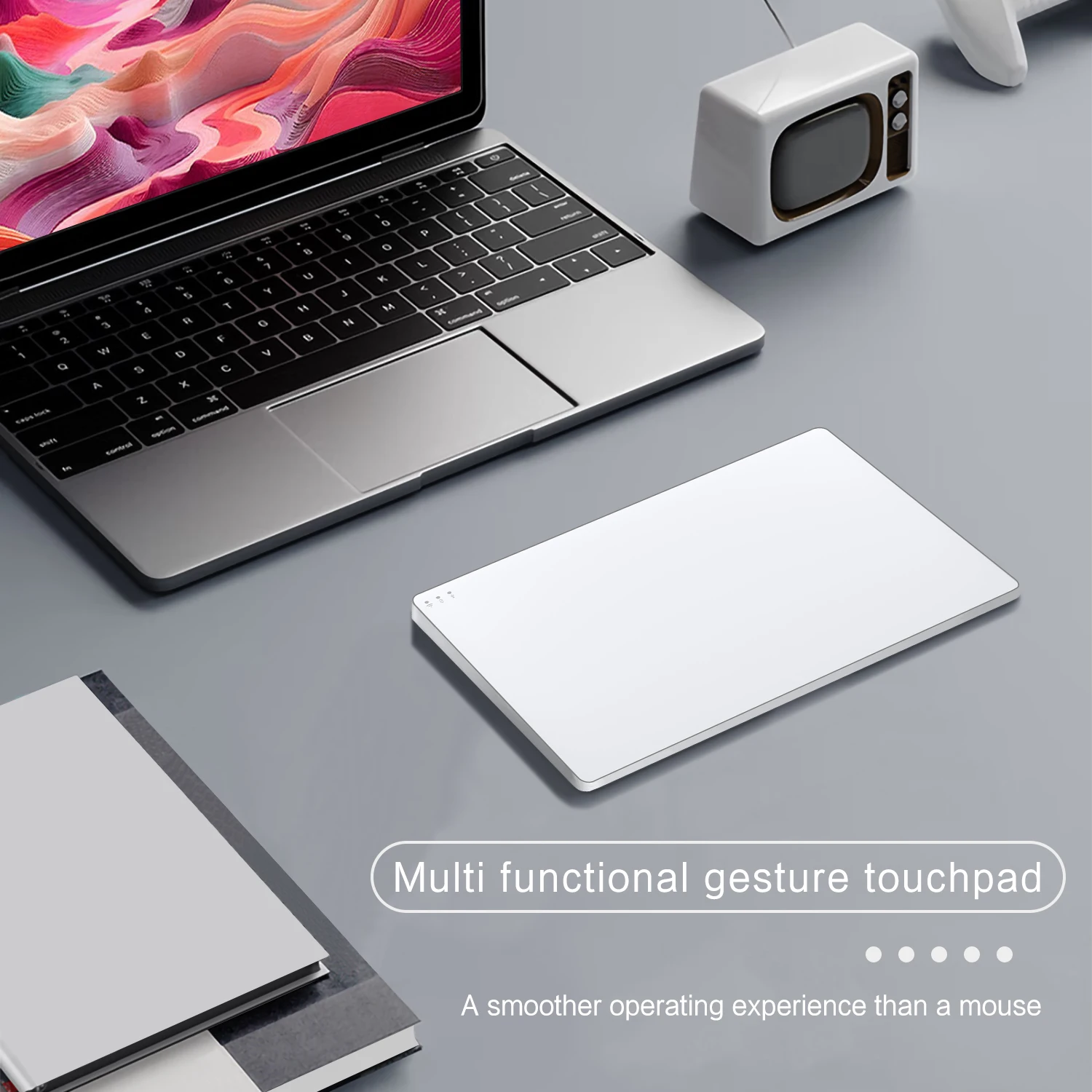 Wireless Trackpad Touchpad For Mac iMac MacBook Pro Air Studio macOS iPad BT & 2.4G & USB-C Wired PC NoteBook Laptop Multi-touch