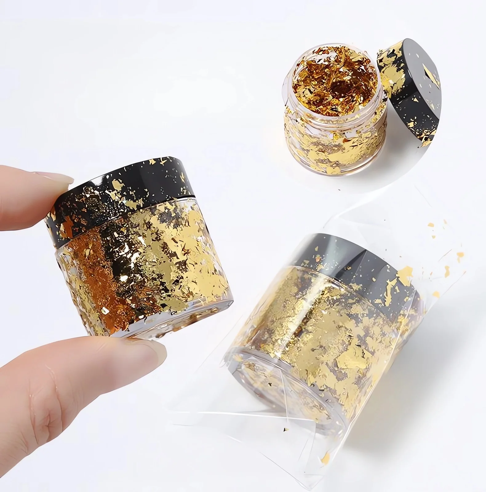 Description Picture 5 of itemGold, Silver, Copper Foil Sequins Glitter Craft Leaf Flake Sheets – Shiny Foil Paper for Gilding DIY Nail Art Decoration