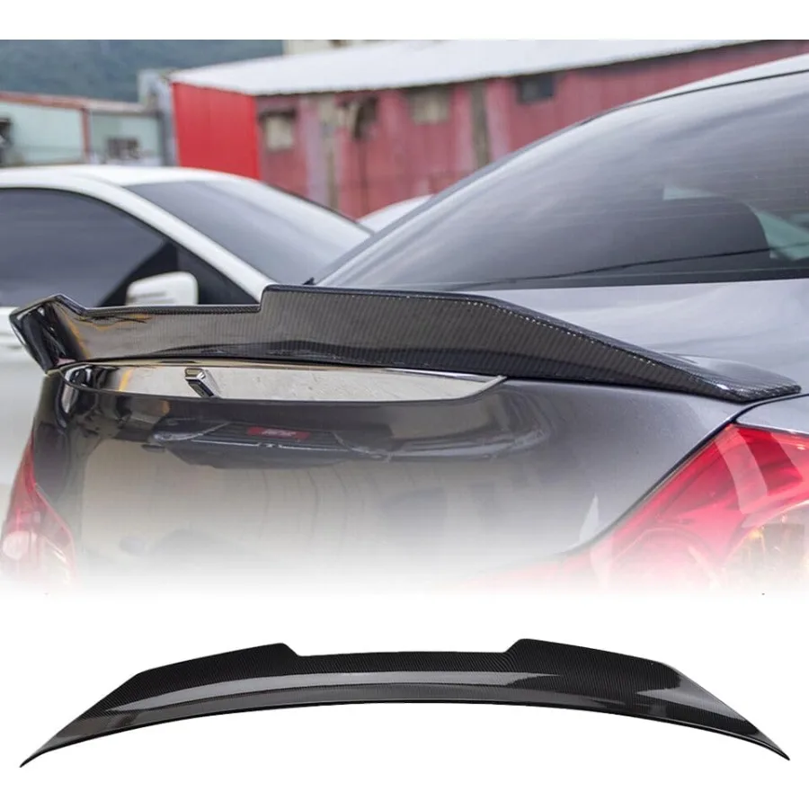 Rear Trunk Spoiler PSM Style Fit for 20102015 Infiniti G25 G35 G37 4 Door Sedan Carbon Fiber Black Rear Wing Lip for Enhanced A