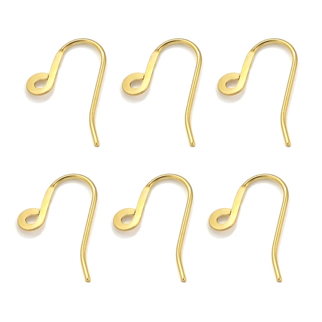 Earring Hooks Jewelry Making  Earring Findings Stainless Steel - Gold  Stainless - Aliexpress