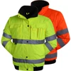 High Visibility Parka Windproof Jacket Waterproof Parka Men's Work Reflective Parka 1