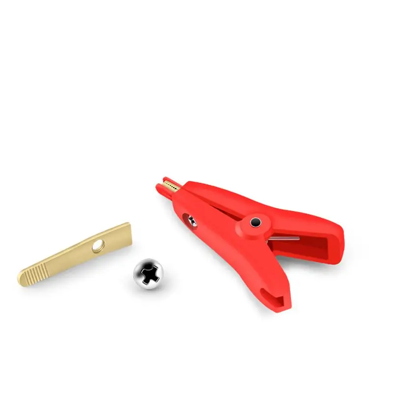 LCR-Plated Copper Alligator Clips Electrical Test Clamps Helper Battery Current Duckbill Clip with Protective Insulation Cover cable clamp