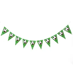 Green Soccer Theme Disposable Party Tableware Set - Plates, Cups, Napkins for Boys' Birthday Celebration (Clear)