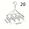Stainless Steel Windproof Clothes Hanger Household Clothes Hanger Clip Multi-functional Baby Children Dormitory Sock Drying Rack 5