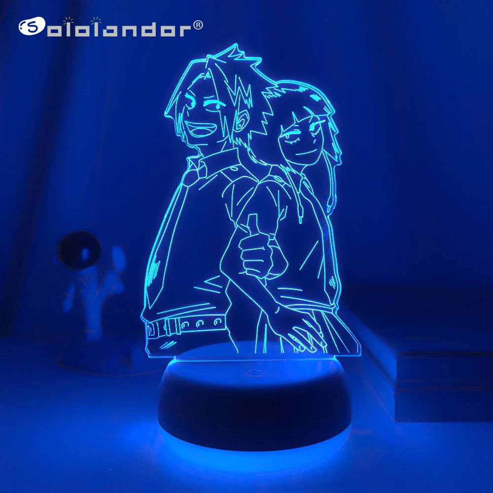 

Anime Led Light My Hero Academia Kyouka Jirou Denki Kaminari for Room Decoration Home Decor Light Birthday Gift 3d Lamp Manga