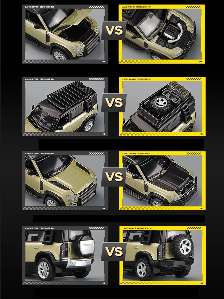 CCA Assembly Model Kit 1/36 Dodge Hellcat 1/43 Ford Mustang Land Rover Suzuki Jimny Toy Car Diecast Alloy Collection Kid Gift 6