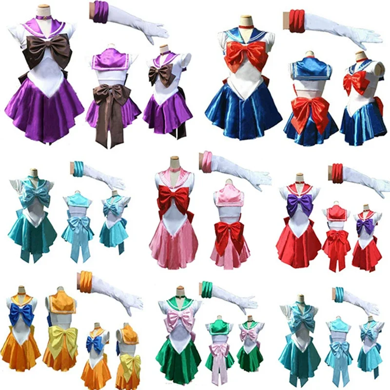 

New Pretty Guardian Sailor Moon film japanese Cartoon Cosplay Girl Mercury Moon Mars Dress Pretty Soldier Sailor Moon