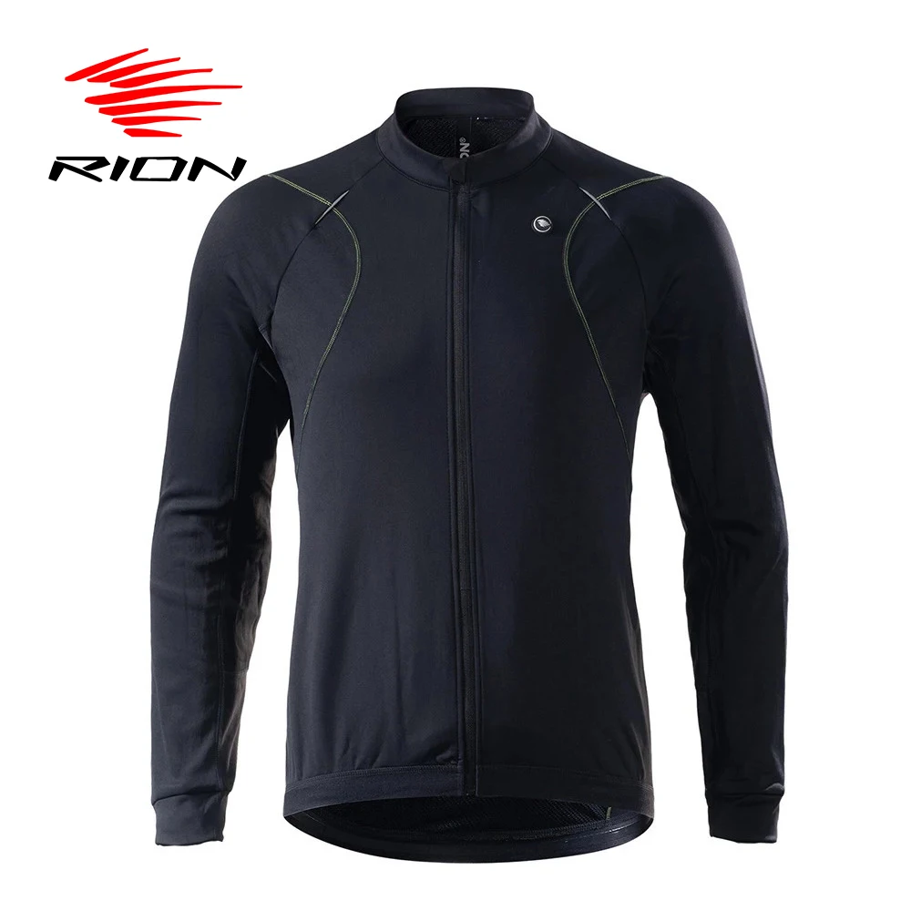 

RION 2022 Men Cycling Jackets Thermal Fleece Bicycle Jersey Reflective MTB Mountain Downhill Bike Jersey Maillot Ciclismo