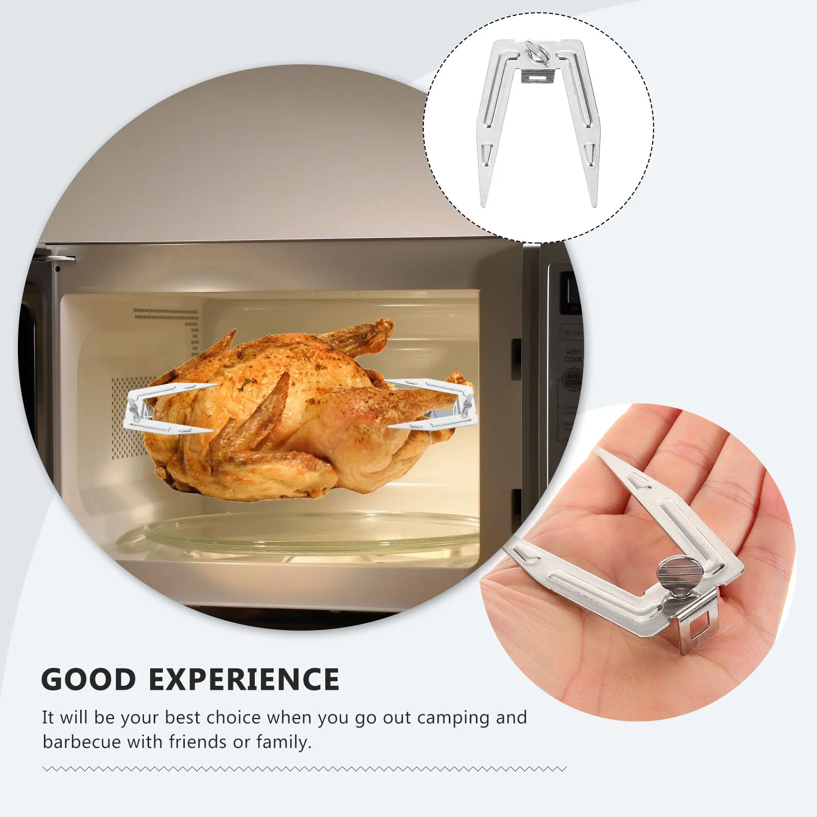 6 Sets Air Fryers Oven Roast Accessories Electronic Food Fork Chicken Tools Meat Grilled Forks Fish Rack chicken grilling supplies