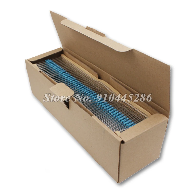 Metal Film Resistor 100PCS 1/4W 1% 100R 220R 1K 1.5K 2.2K 4.7K 10K 22K 47K 100K 100 220 1K5 2K2 4K7 Ohm Resistance Ibuw 1R~22M