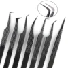 Private logo,MOQ 10 pcs Fiber Tip Lash Extension Tweezer, Titanium Black Eyelash Nano Tip Tweezer for Lash Tech Supplier 2