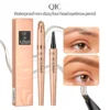 Eyebrow Pencil Liquid Waterproof Eyebrow Pencil Smudge-proof Brow Pencil With 4 Tip Microblade Eyebrow Pen Long-lasting Natural 3